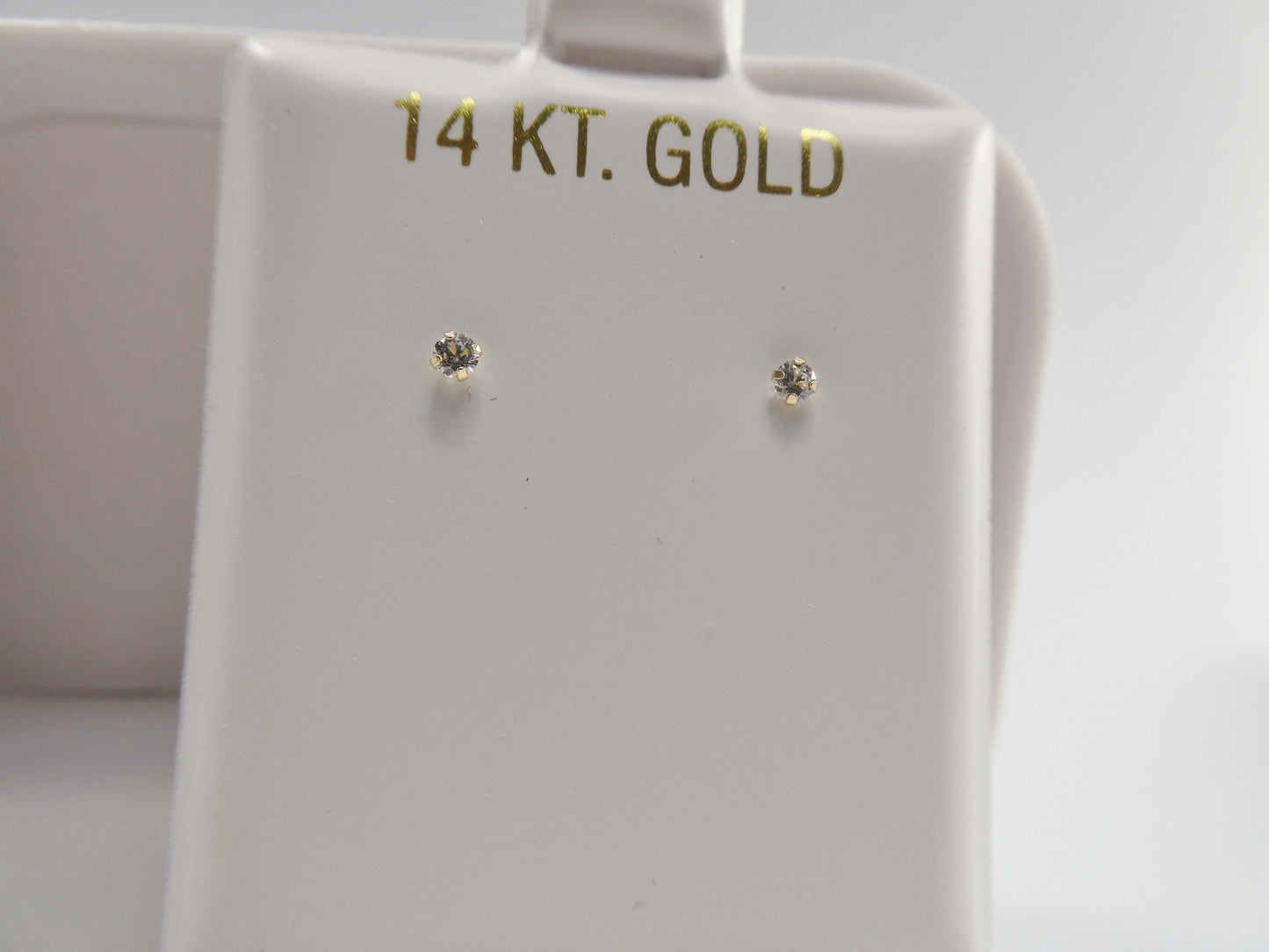 14k real solid yellow gold push post pair nose earring