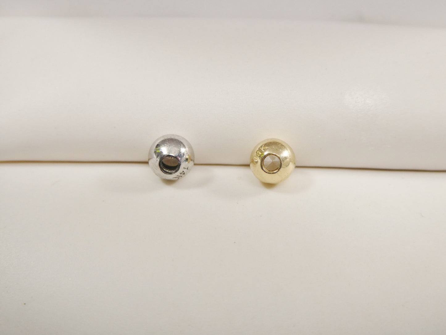 real 14k solid yellow gold top screw replacement belly ring