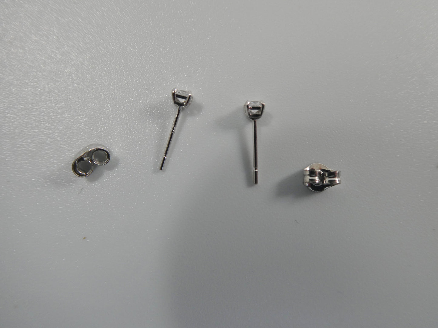 10k real solid yellow gold push post pair 2MM square nose earring
