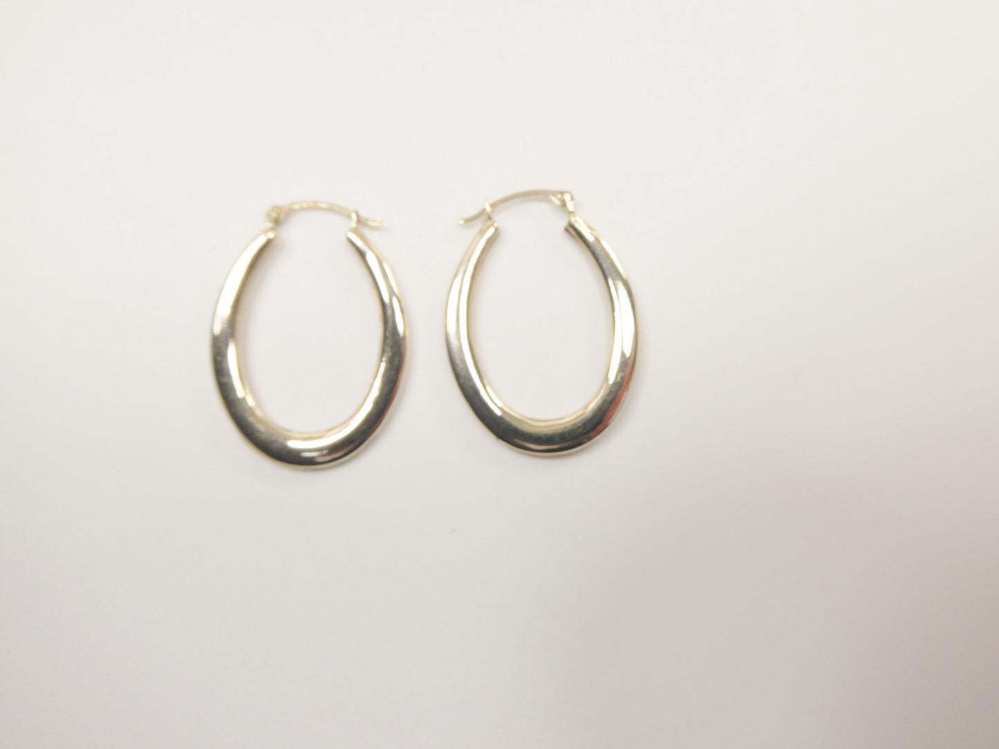 10k real solid yellow gold classic design polish hoop earrings