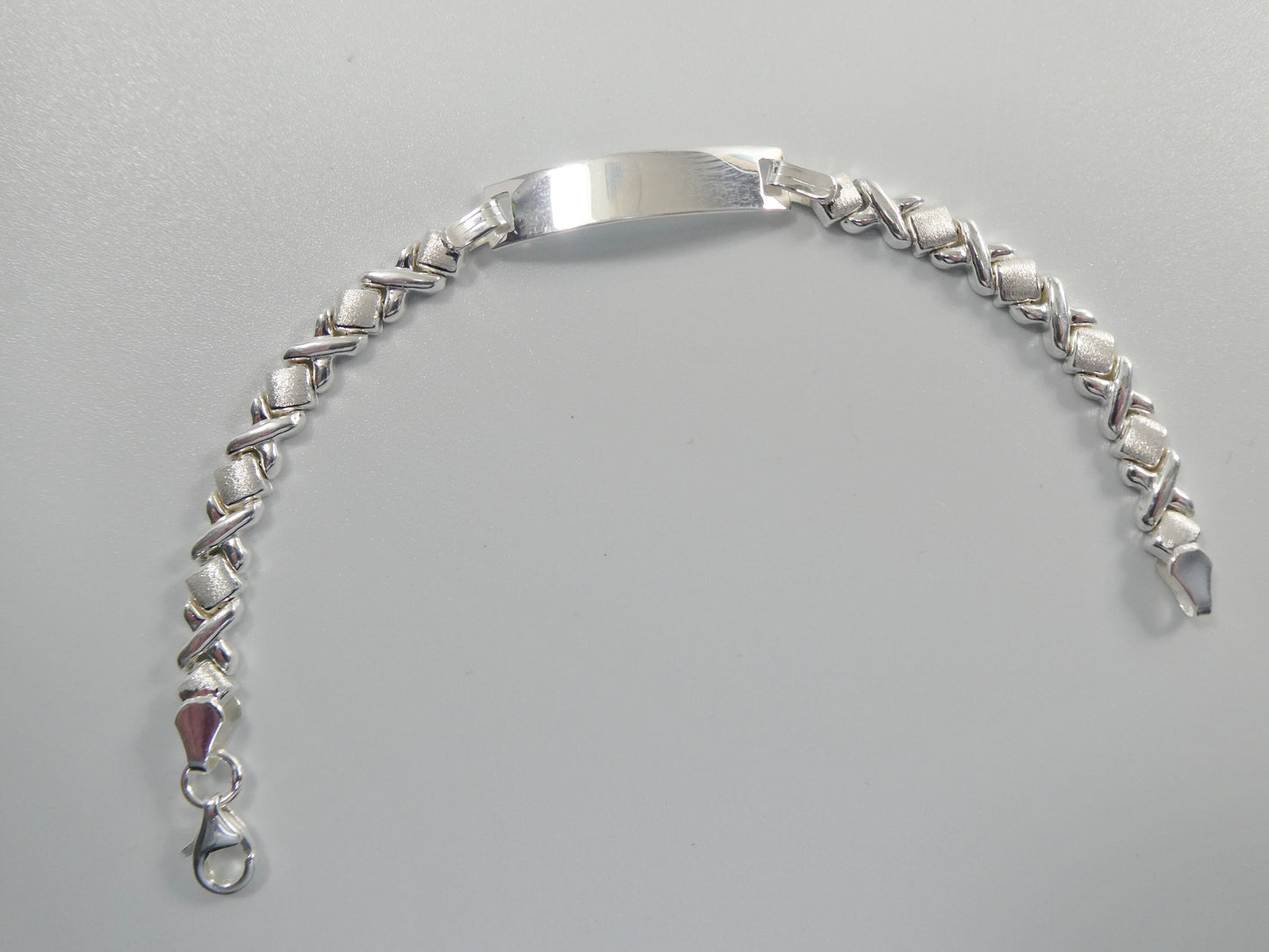 real 925 sterling silver 6 inch xoxo baby ID bracelet