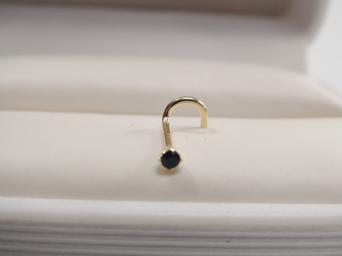 14k real solid yellow gold 2mm twist nose ring