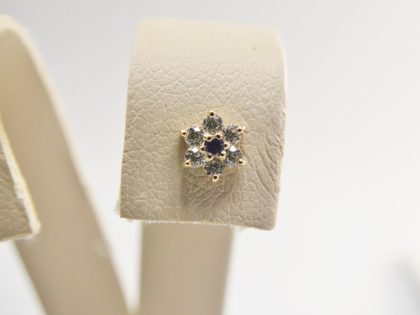 14k real solid yellow gold flower nose ring