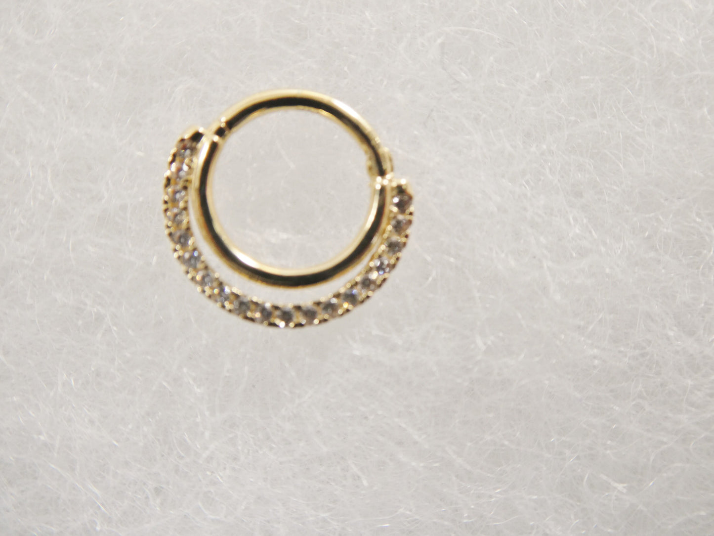 14k real solid yellow gold cartilage daith septum body ring piercing