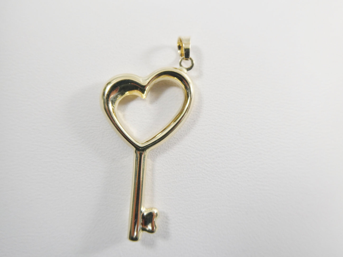real 14k solid yellow gold high polish key charm