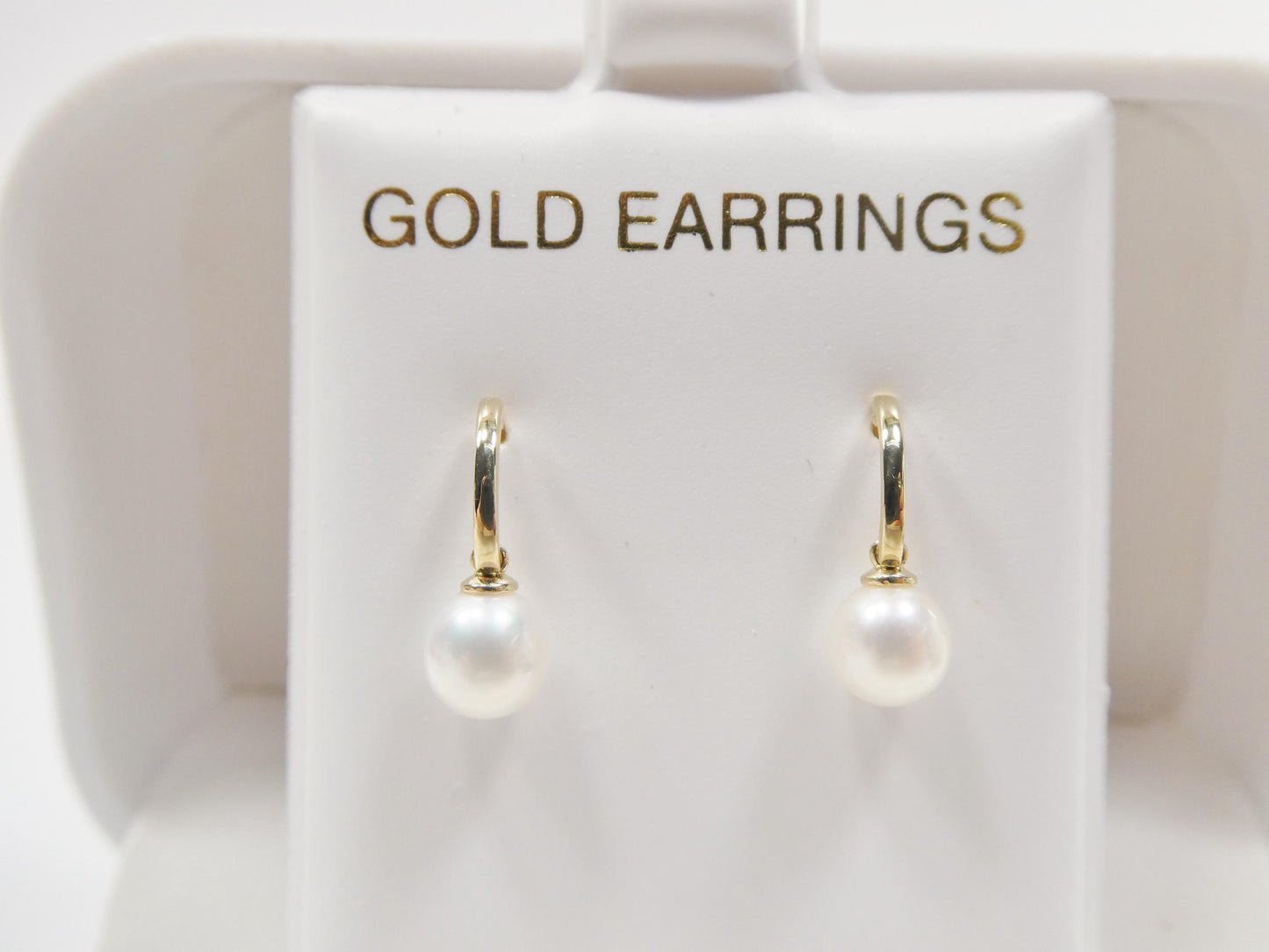 real 10k solid yellow gold cultured freshwater pearl push post earrings