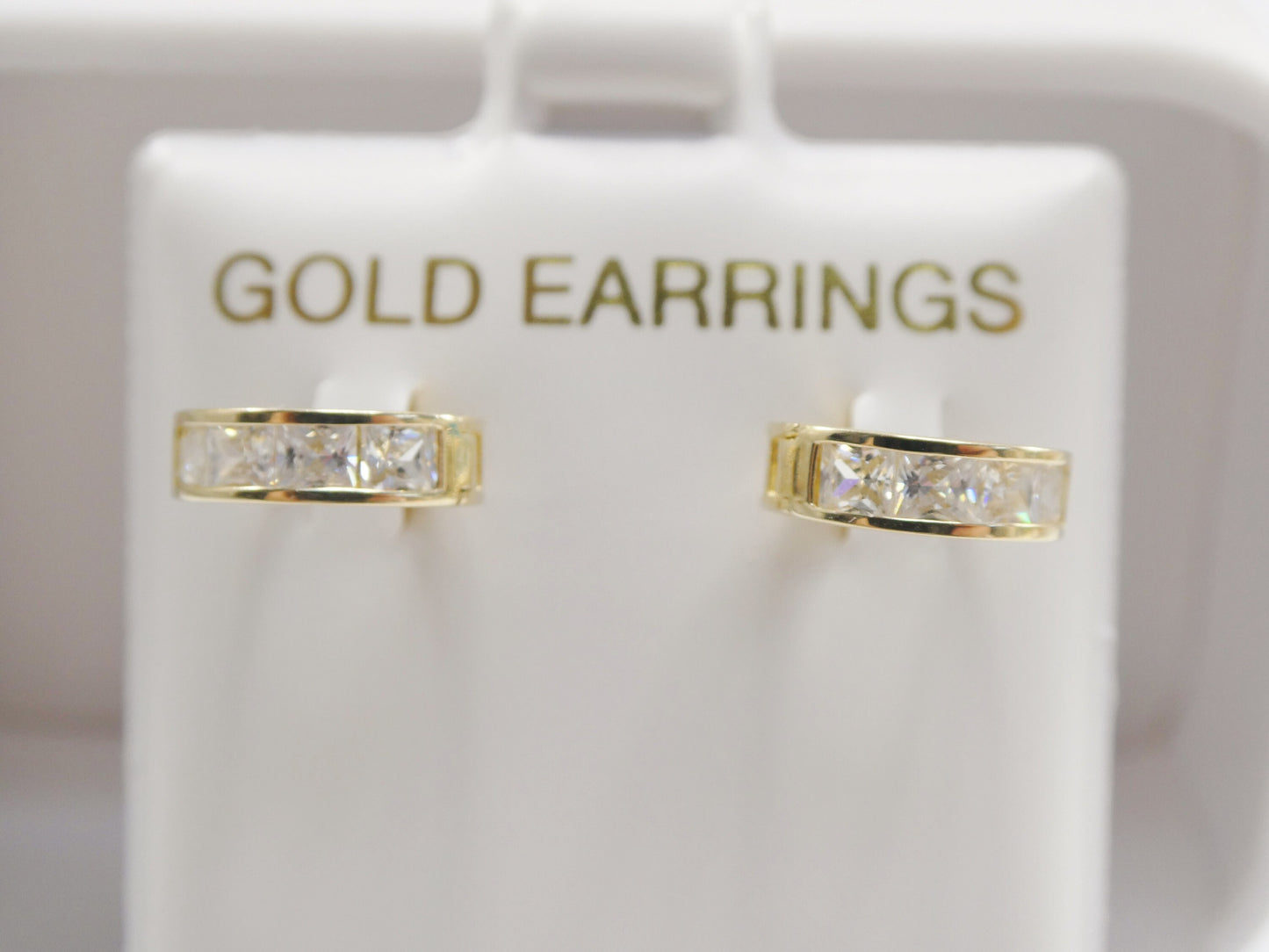 real 10k solid yellow gold small 10mm hoop huggie earrings
