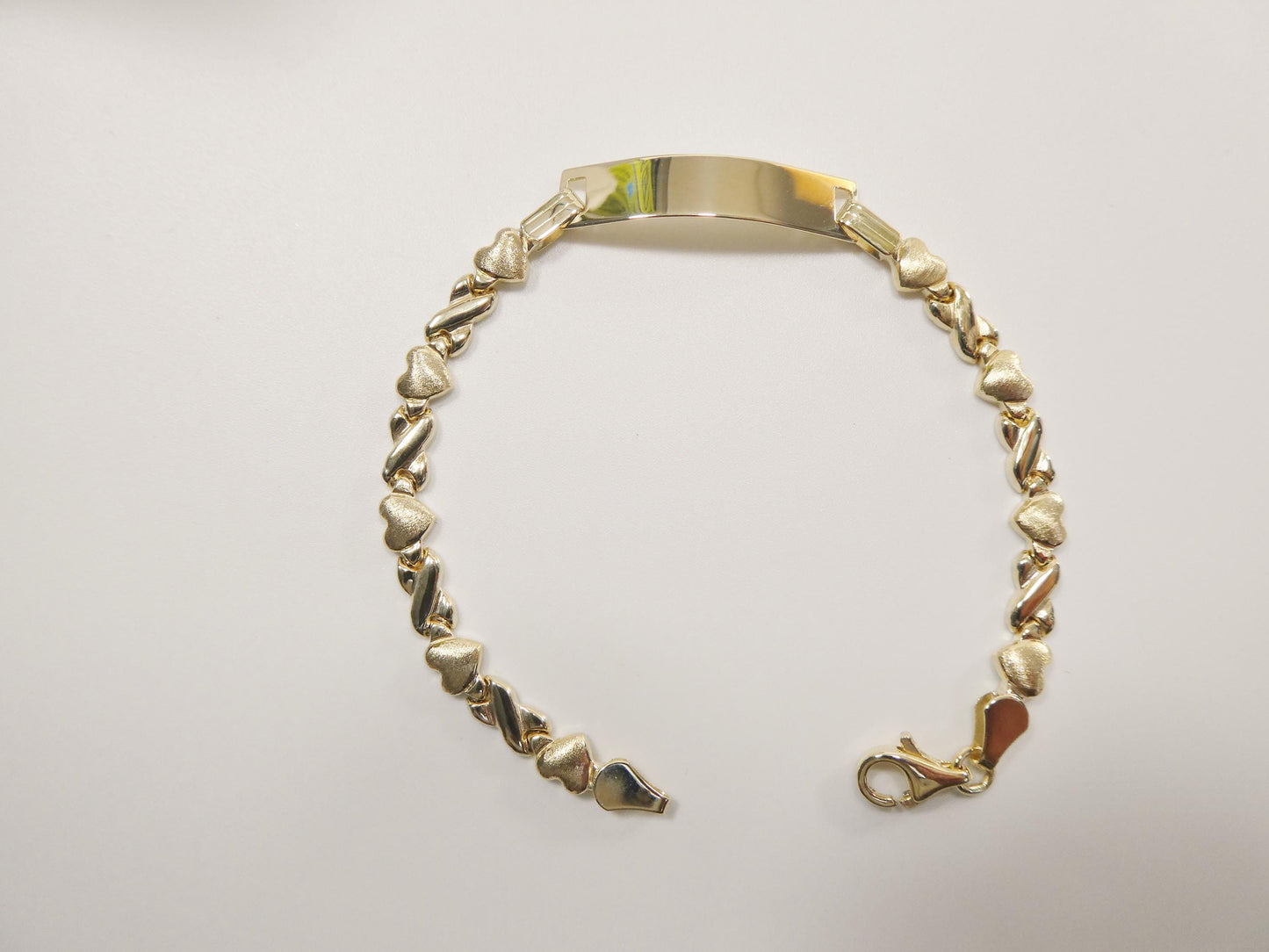 10k real solid yellow gold 6 inch baby id bracelet