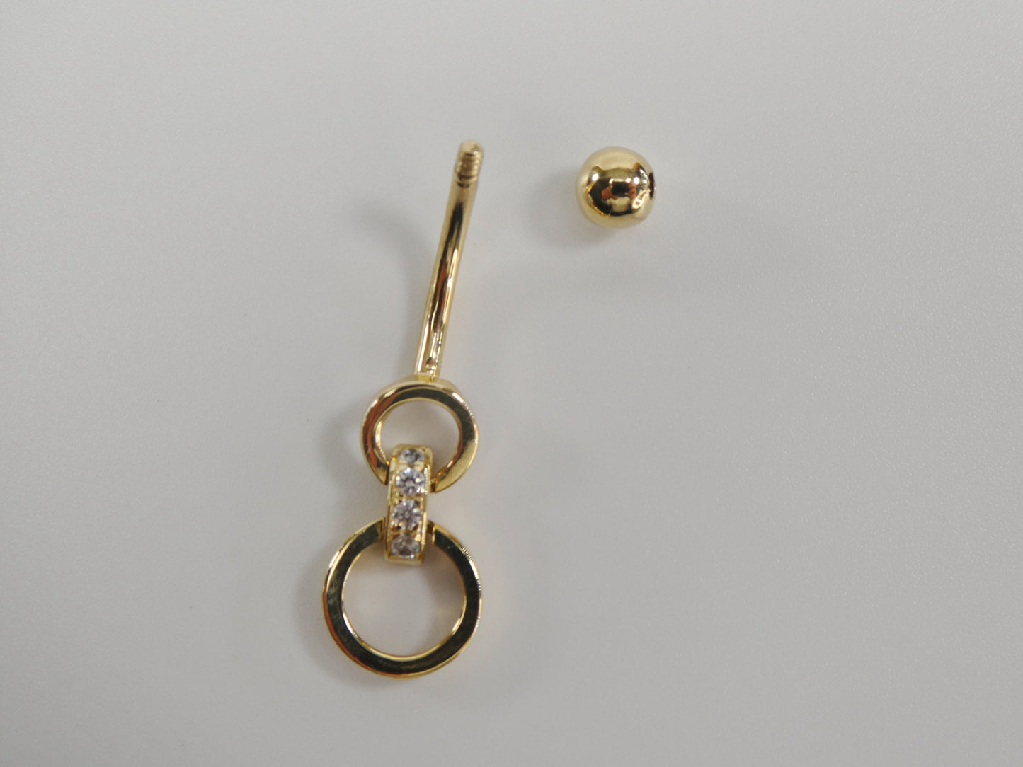 10k real solid yellow gold belly ring