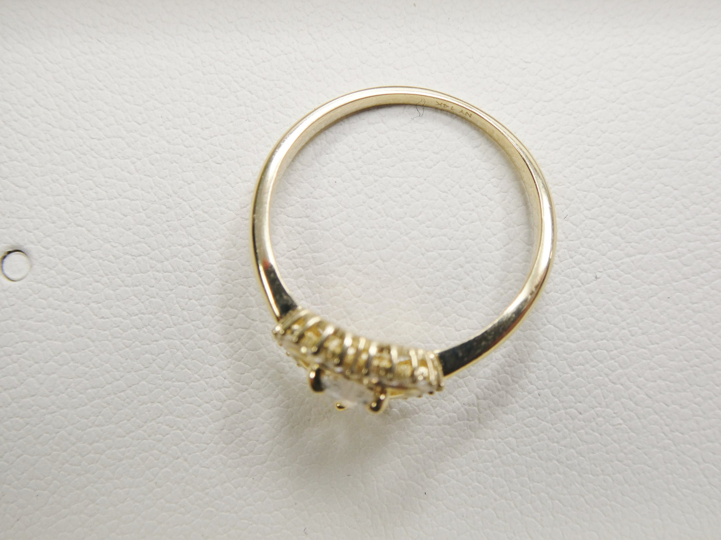 14k real solid yellow gold engagement heart cubic zirconia ring