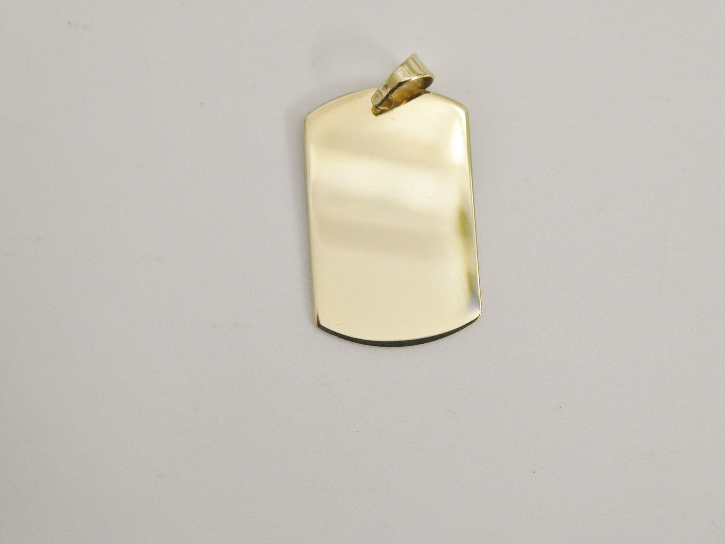 14k real solid yellow gold personalized tag pendent and robe necklace