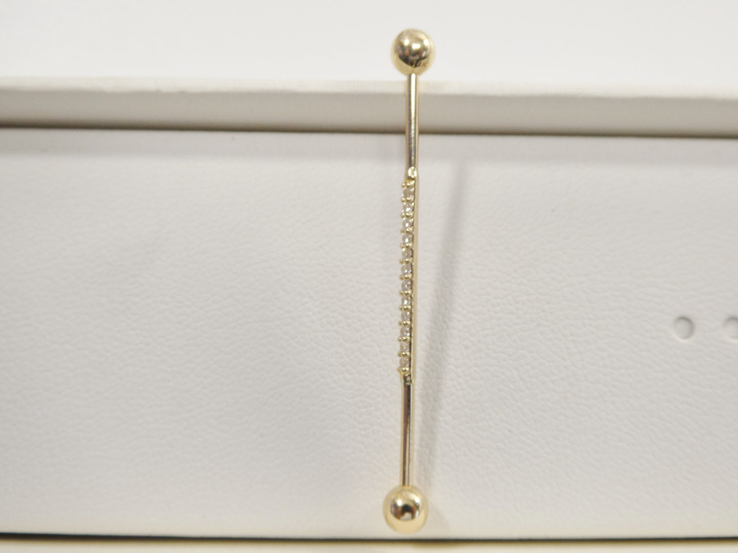 14k real solid yellow gold straight barbell belly button ring piercing