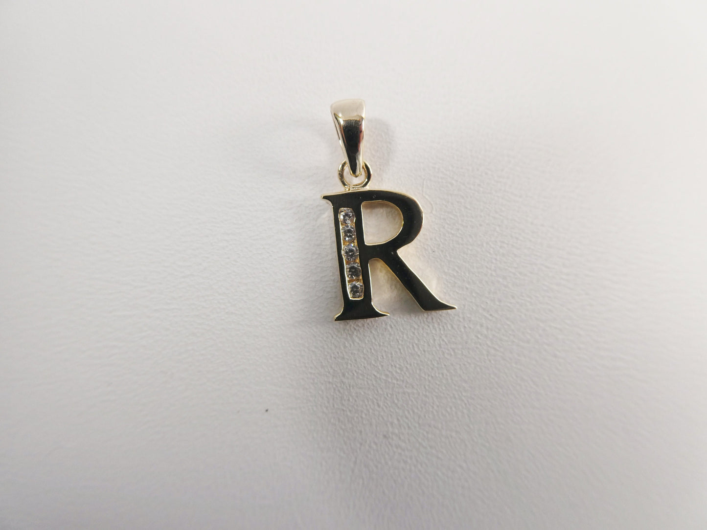 10k real solid yellow gold small initial alphabet pendent charm