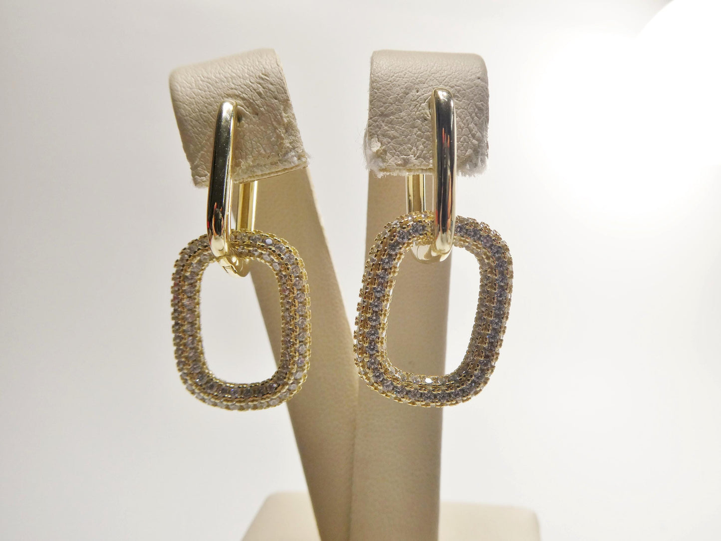 real 925 sterling silver u-shape paperclip earrings