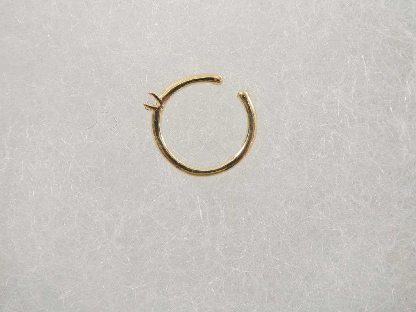 14k real solid yellow gold cartilage nose ring body ring piercing