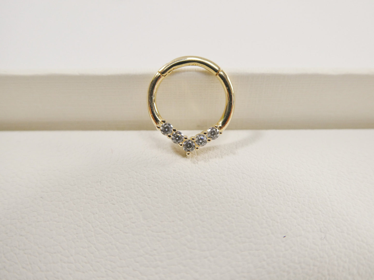 14k real solid yellow gold cartilage daith septum body ring piercing