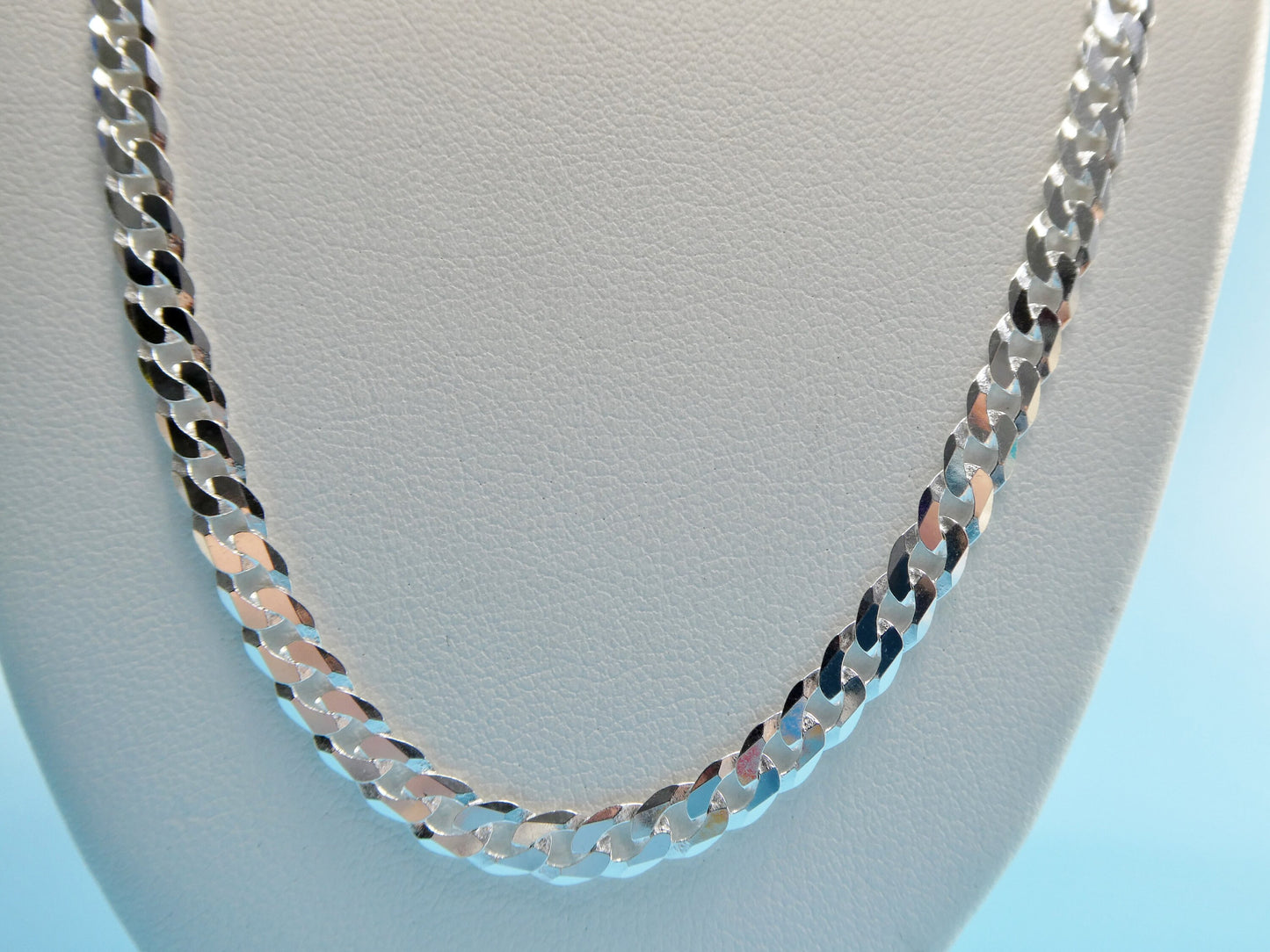 real 925 sterling silver 4.50MM Italian solid chain lobster lock clasp