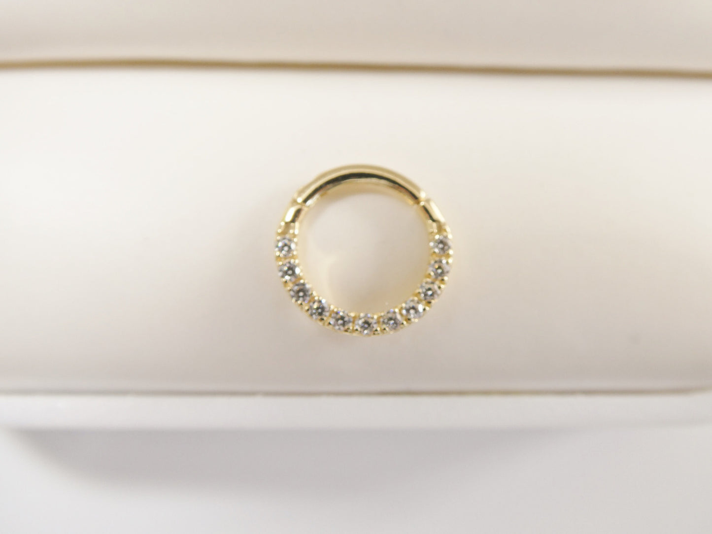 14k real solid yellow gold cartilage daith septum body ring piercing