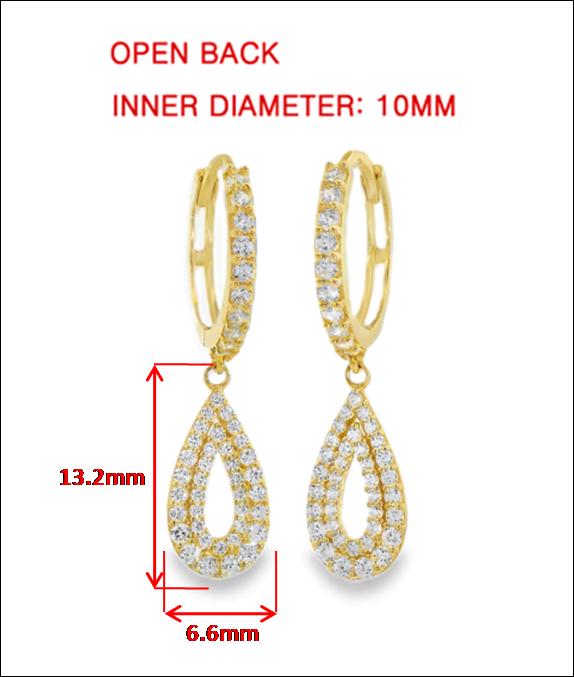 real 10k solid yellow gold designer earrings