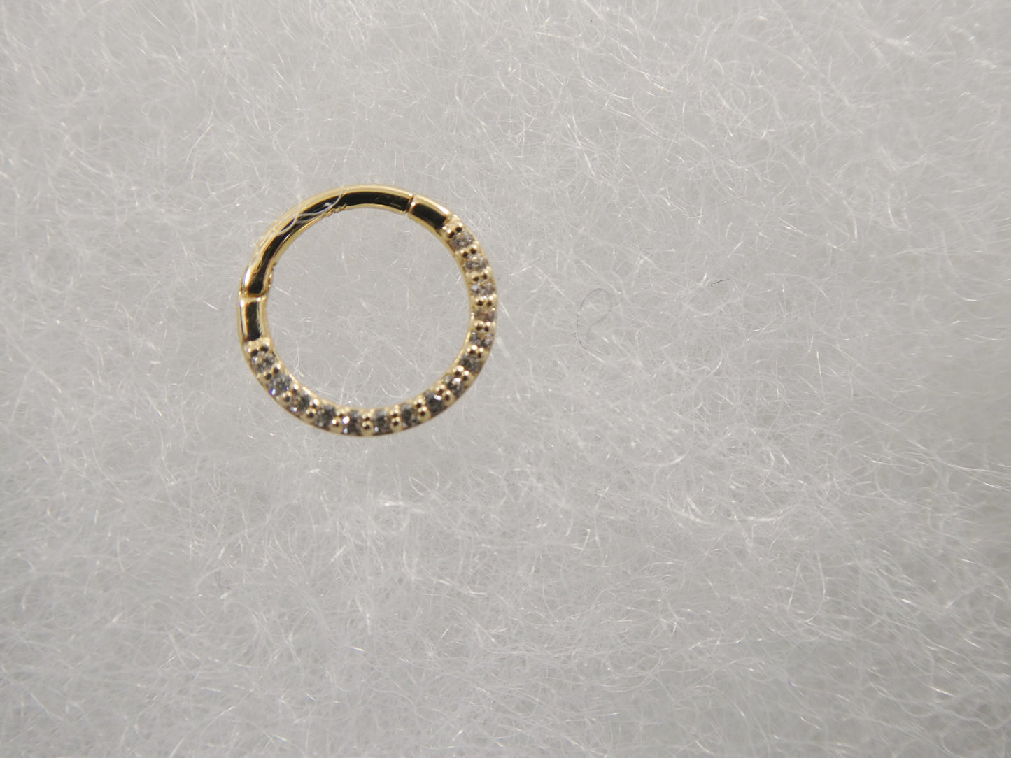 14k real solid yellow gold cartilage daith septum body ring piercing