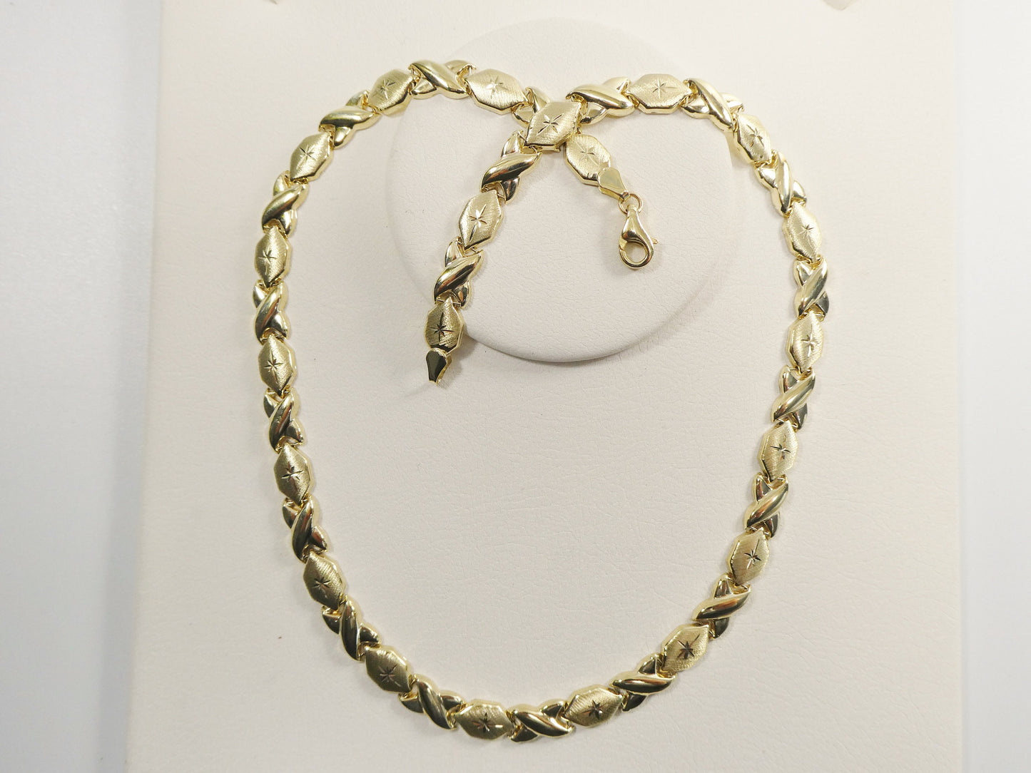 real 10k solid yellow gold xoxo hugs and kisses 7 inch and 8 inch stampato bracelet
