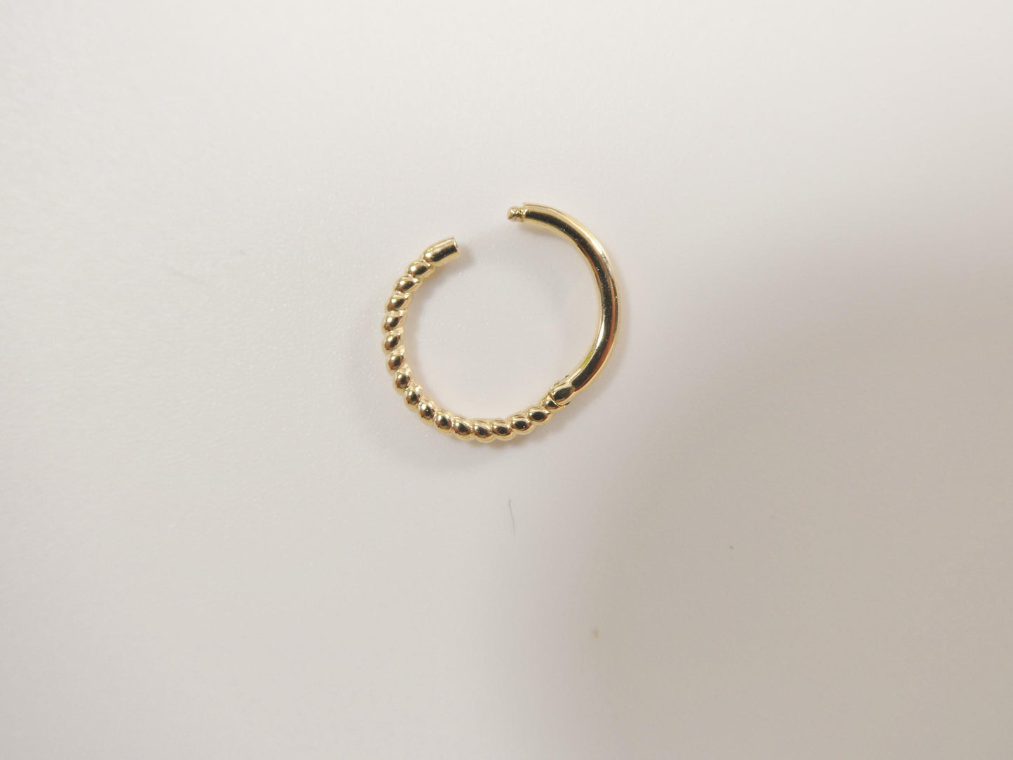 14k real solid yellow gold hoop earring cartilage daith ring piercing