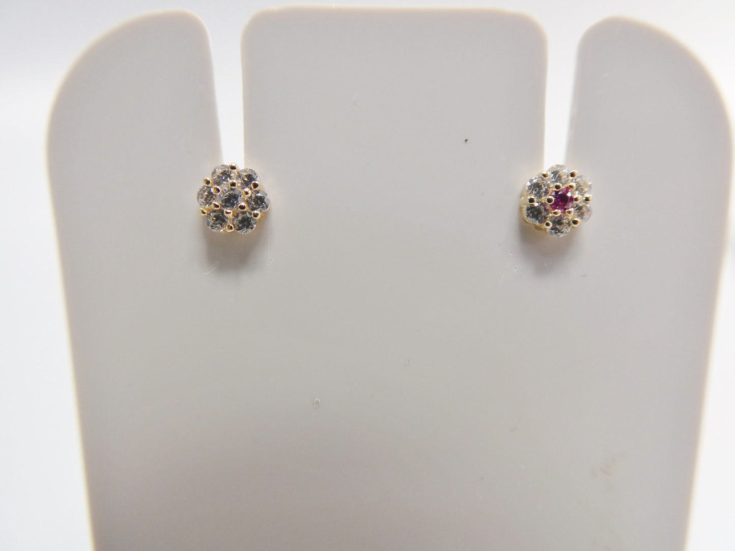 14k real solid yellow gold flower shape nose stud ring