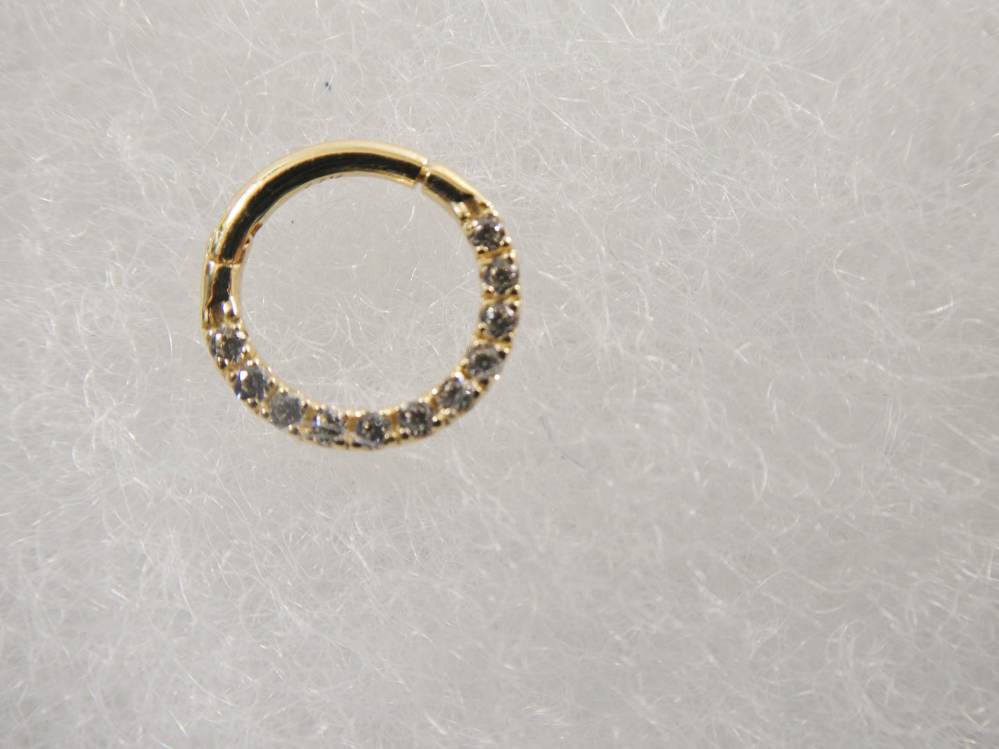 14k real solid yellow gold cartilage daith septum body ring piercing