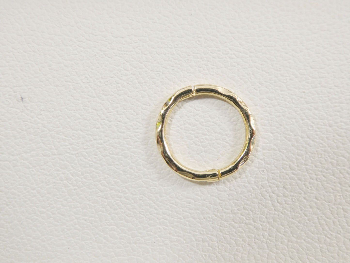 real 10k solid yellow gold diamond cut 10mm hidden lock clasp small hoop earring