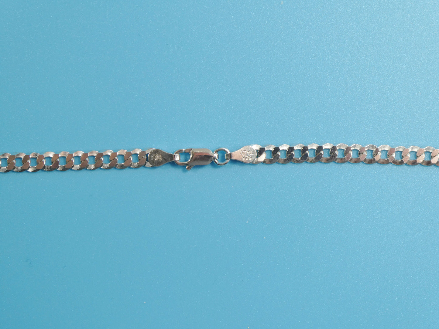Sterling Silver Money Sign Pendant: 14k White Gold Tone Cuban Chain