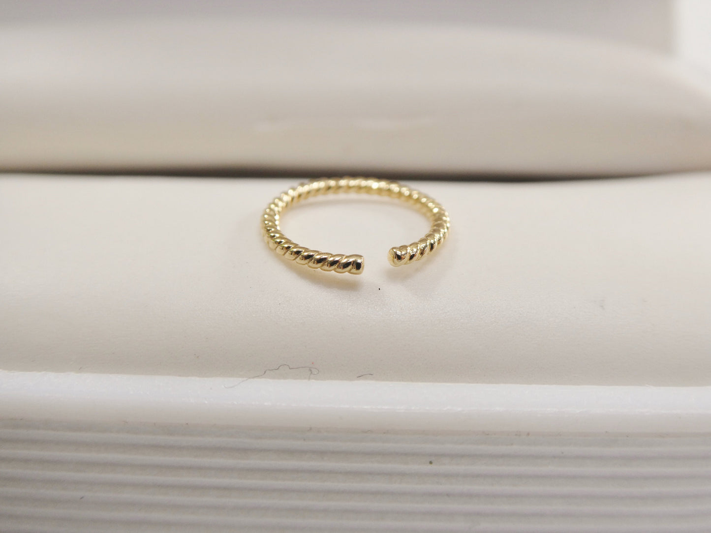 14k real solid yellow gold hoop earring cartilage daith ring piercing