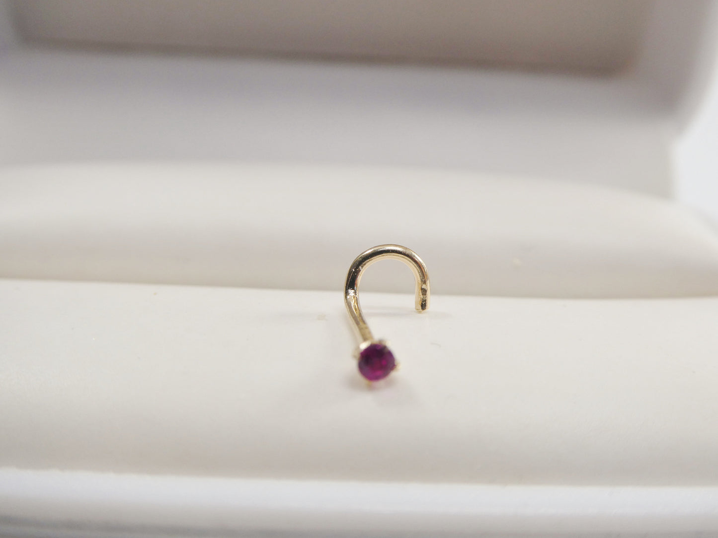 14k real solid yellow gold 2mm twist nose ring