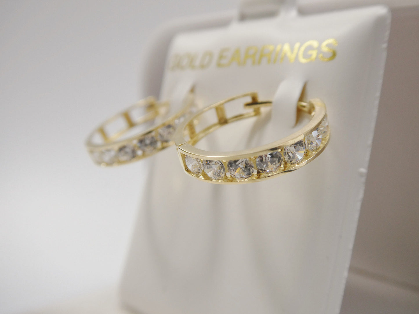 real 10k solid yellow gold large huggie 16mm hoop earring