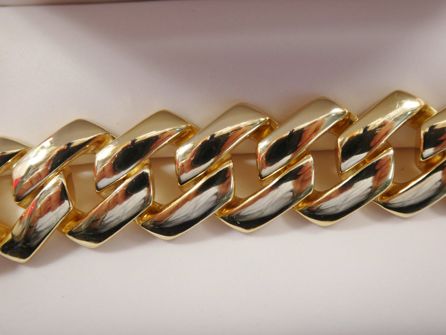 14MM real 925 sterling silver 14k yellow gold color Monaco bracelet
