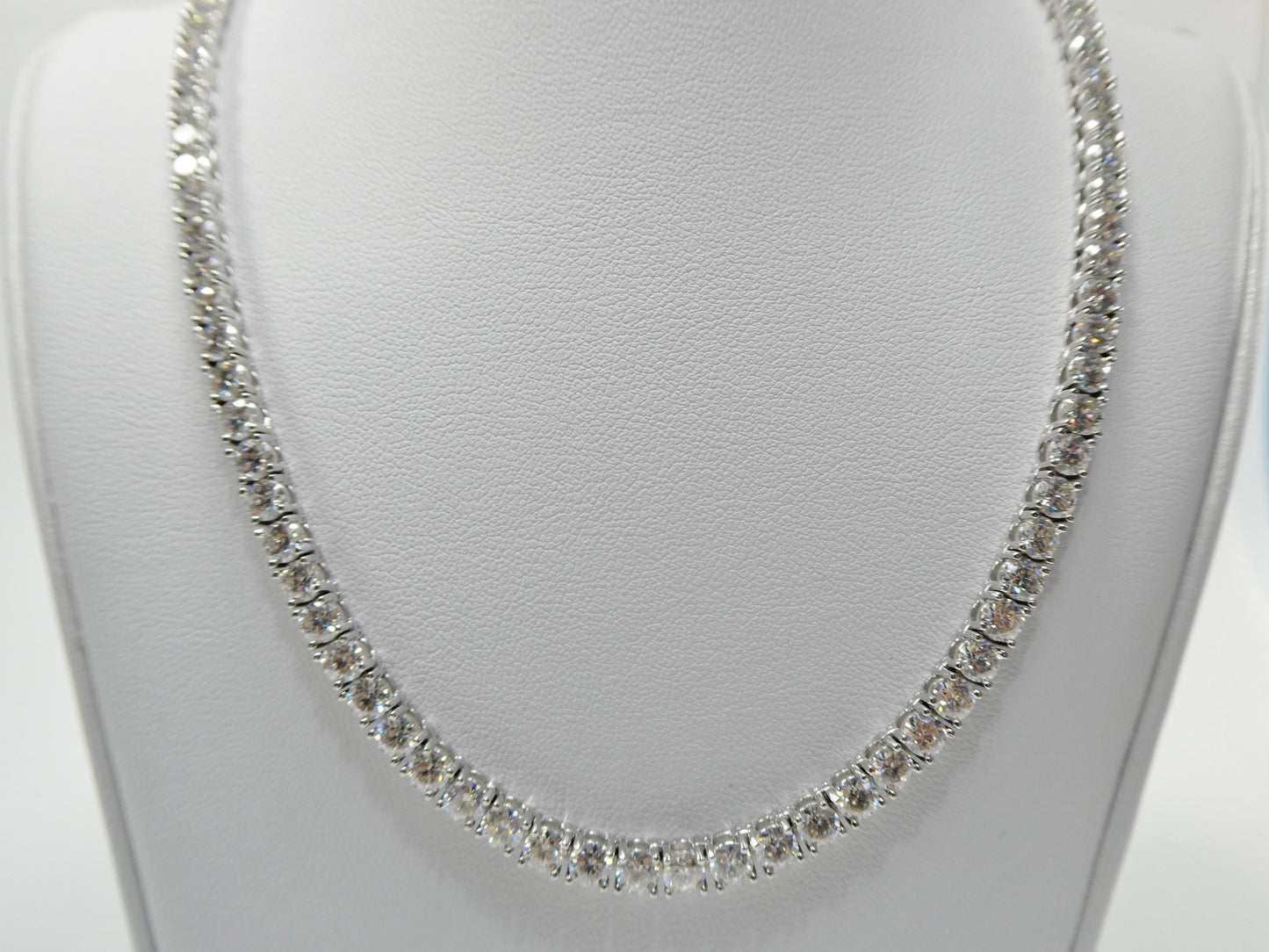 real 925 sterling silver 4mm moissanite tennis bracelet/necklace