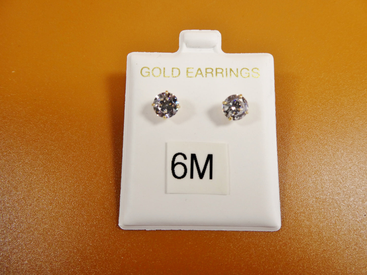 10k real solid yellow gold stud push back basket earring