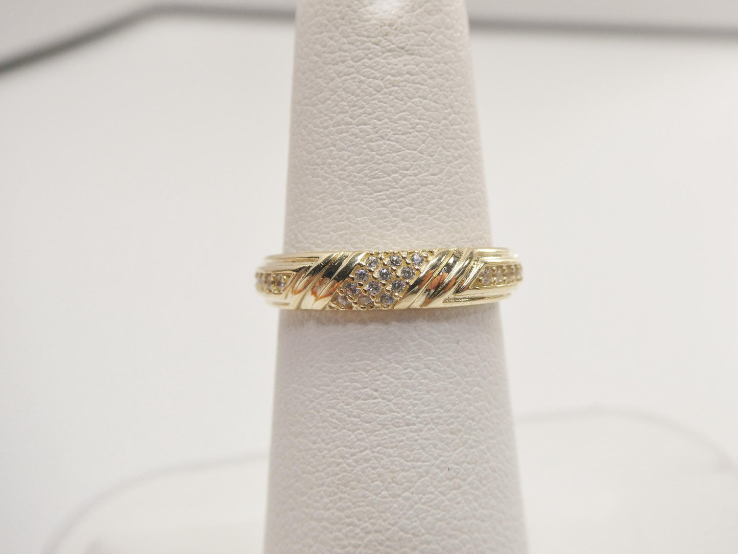 real 10k solid yellow gold women's classic ring