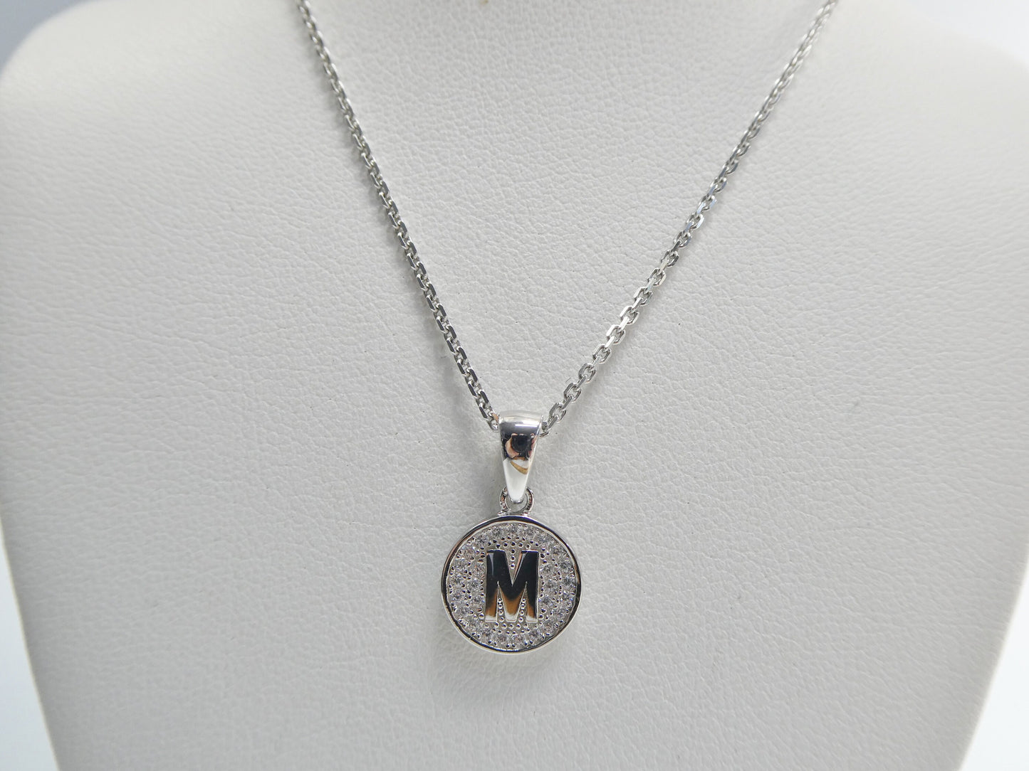 real 925 sterling silver initial pendent with 16 inch cable chain
