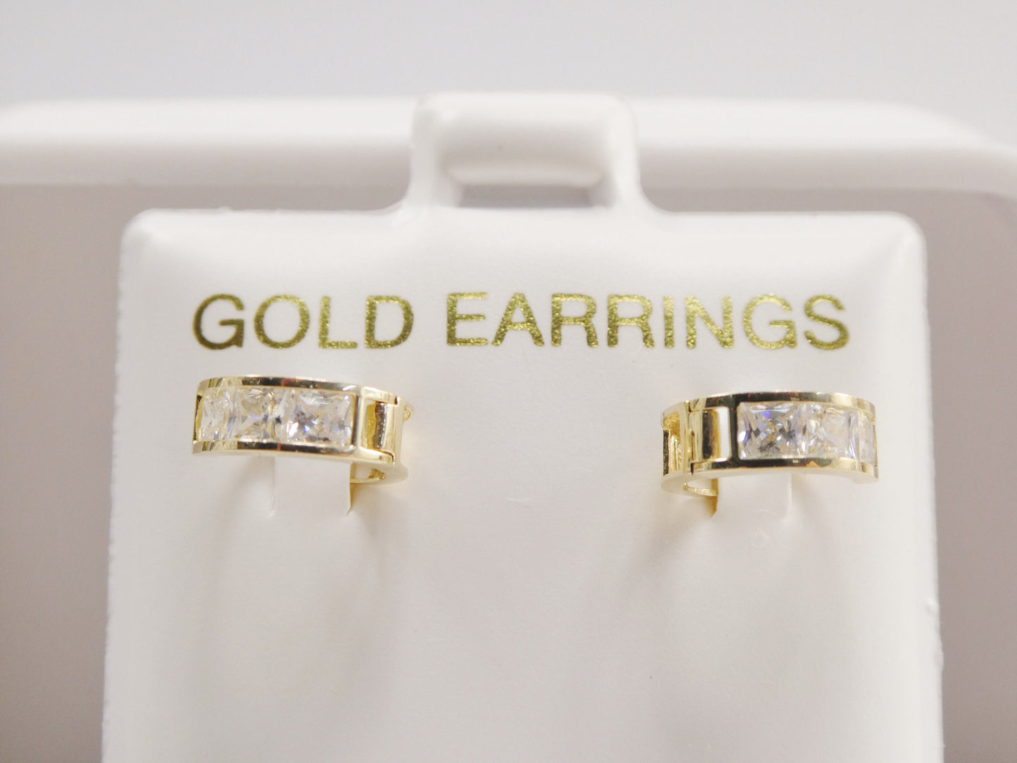 real 10k solid yellow gold small 9mm hoop huggie earrings