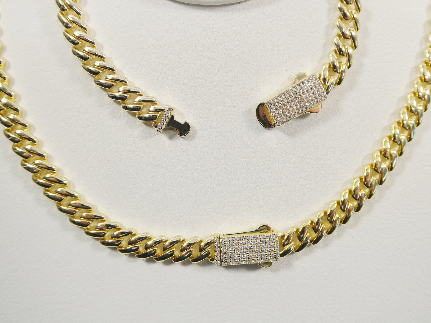 real 925 sterling silver 7mm solid Monaco style 14k yellow gold color finish
