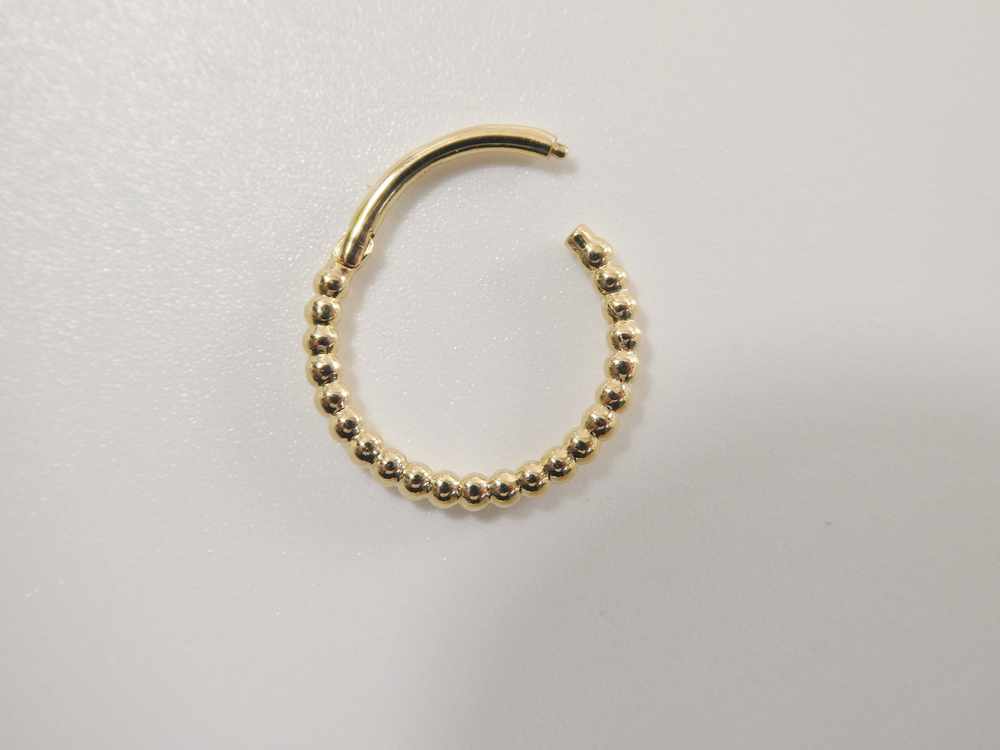 14k real solid yellow gold cartilage daith septum body ring piercing