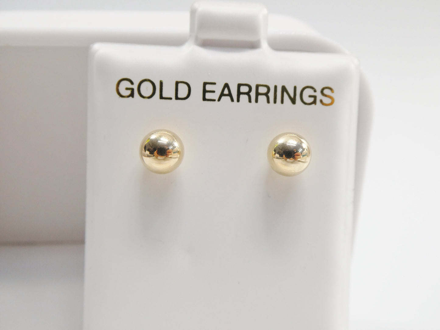 real 10k solid yellow gold ball earrings push post