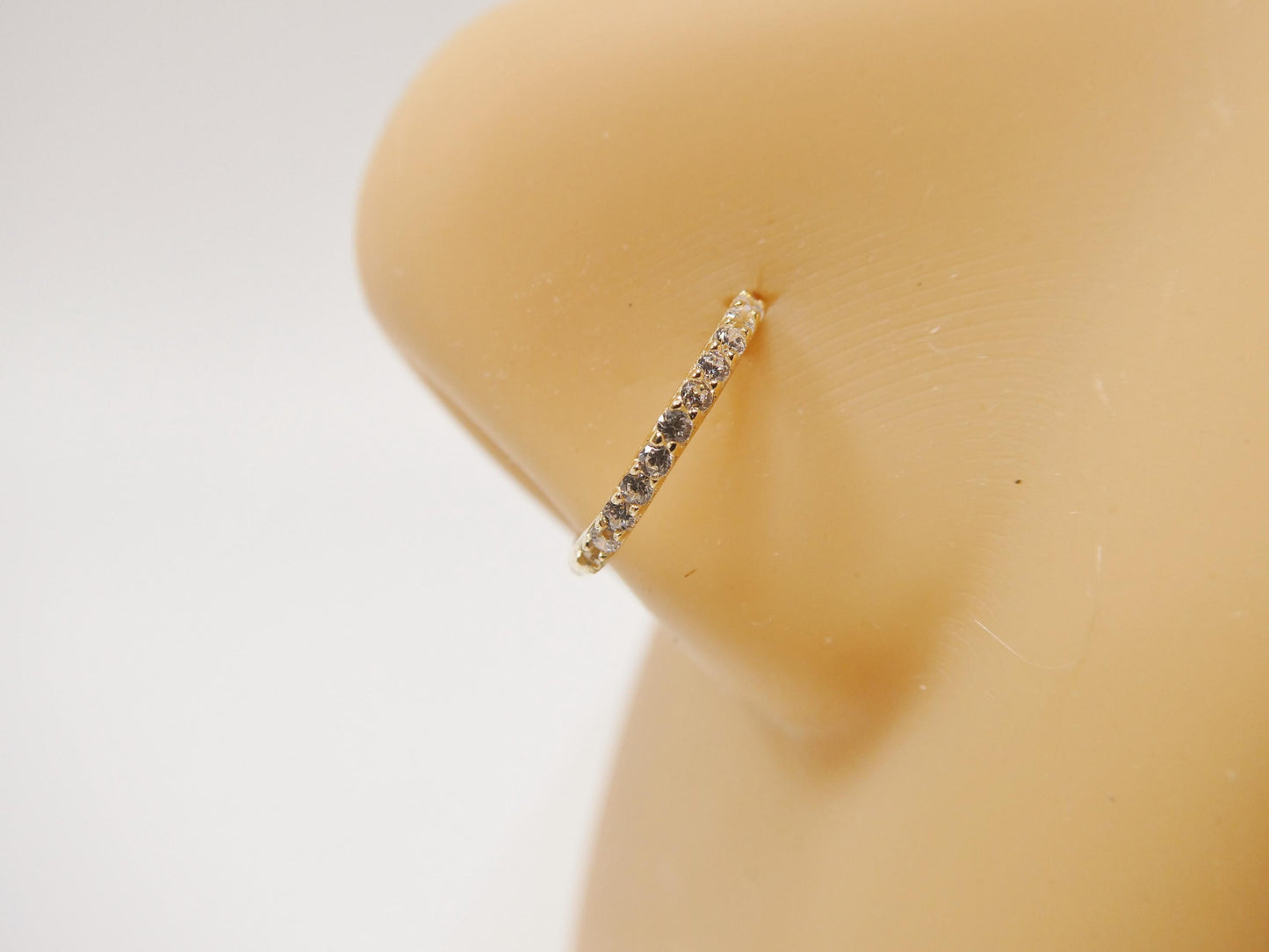 14k real solid yellow gold hoop earring cartilage daith ring piercing