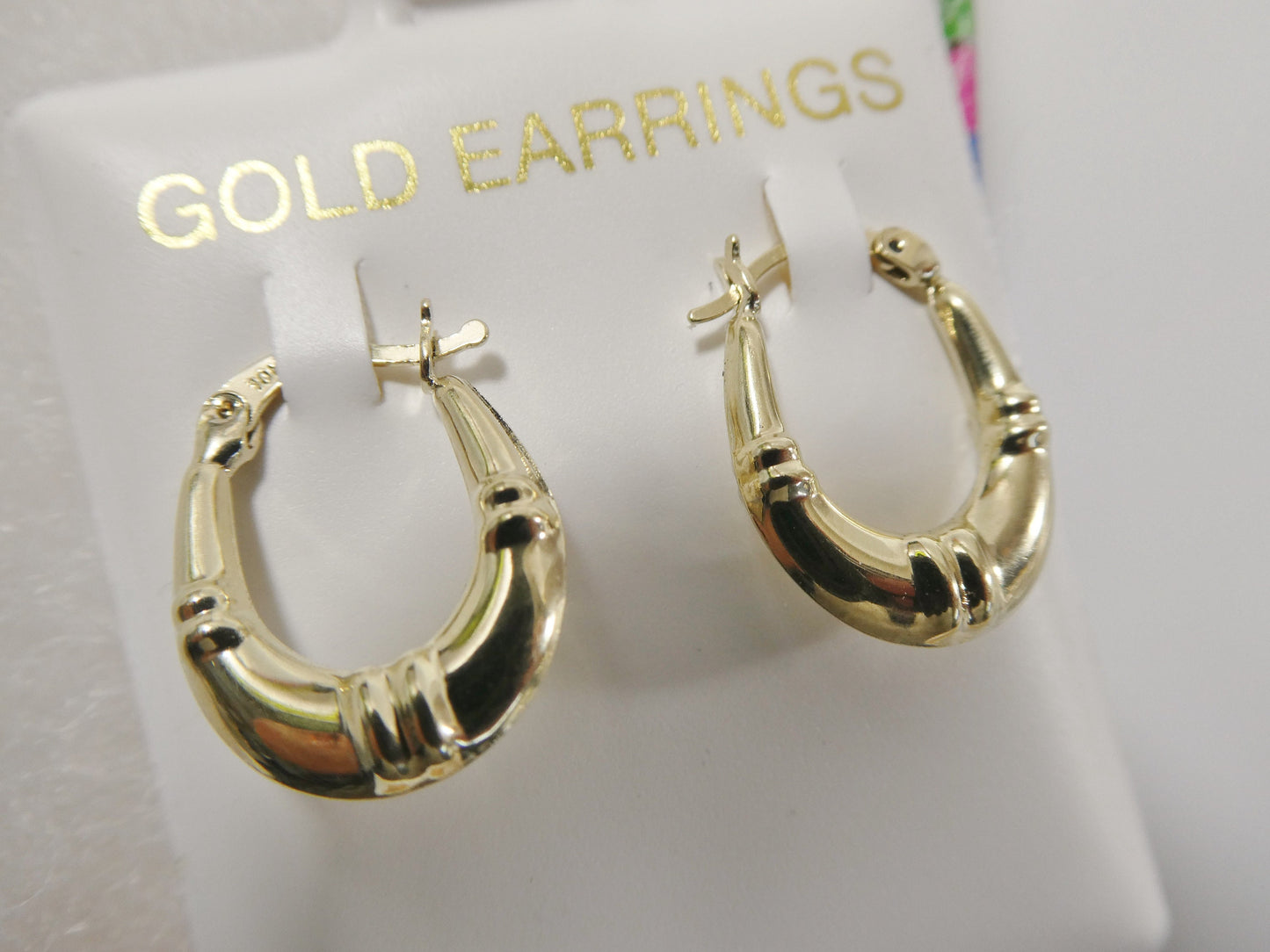 10k real solid yellow gold 12.7MM classic design baby hoop earrings