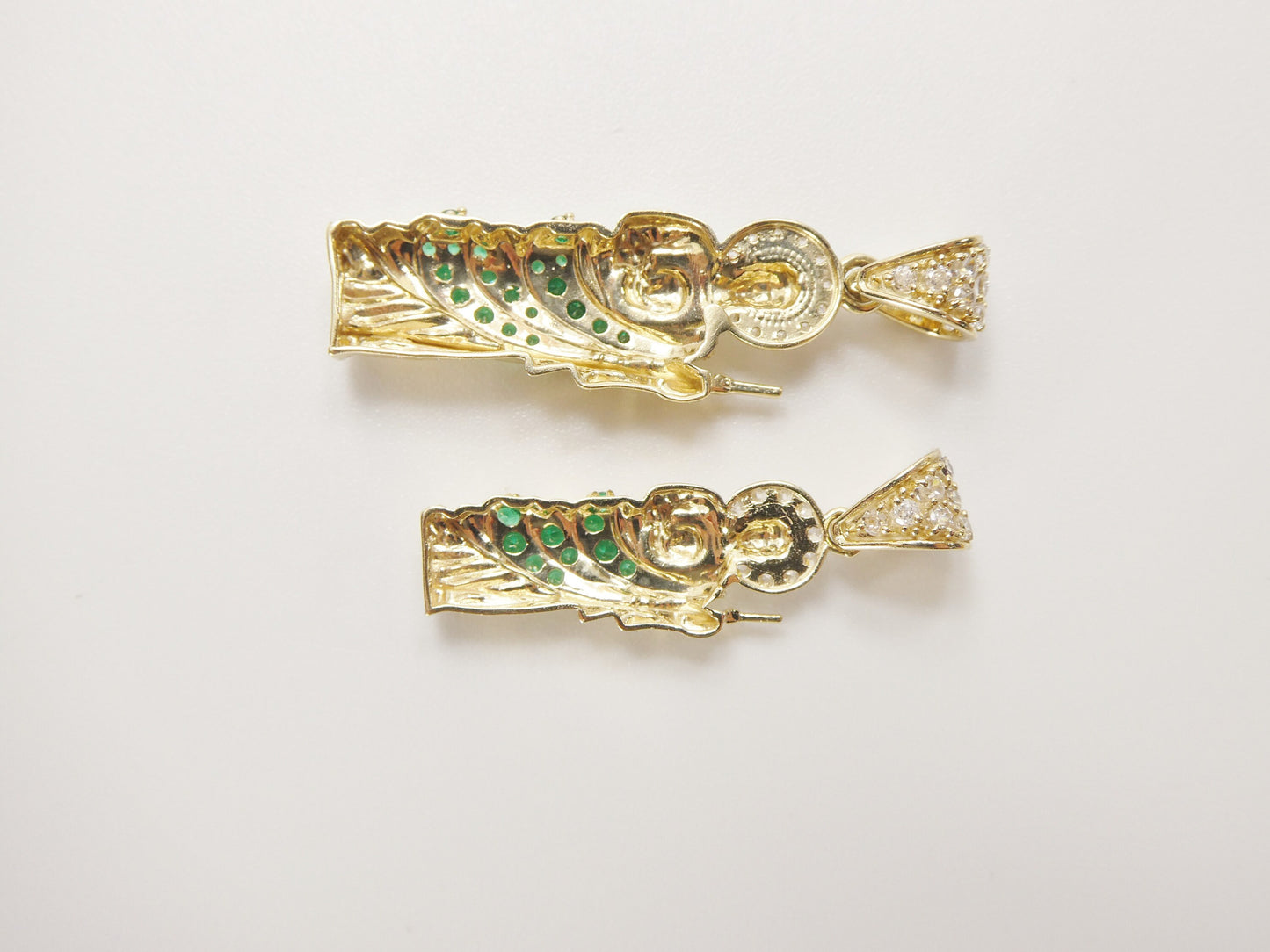 14k real solid yellow gold saint jude charm pendent