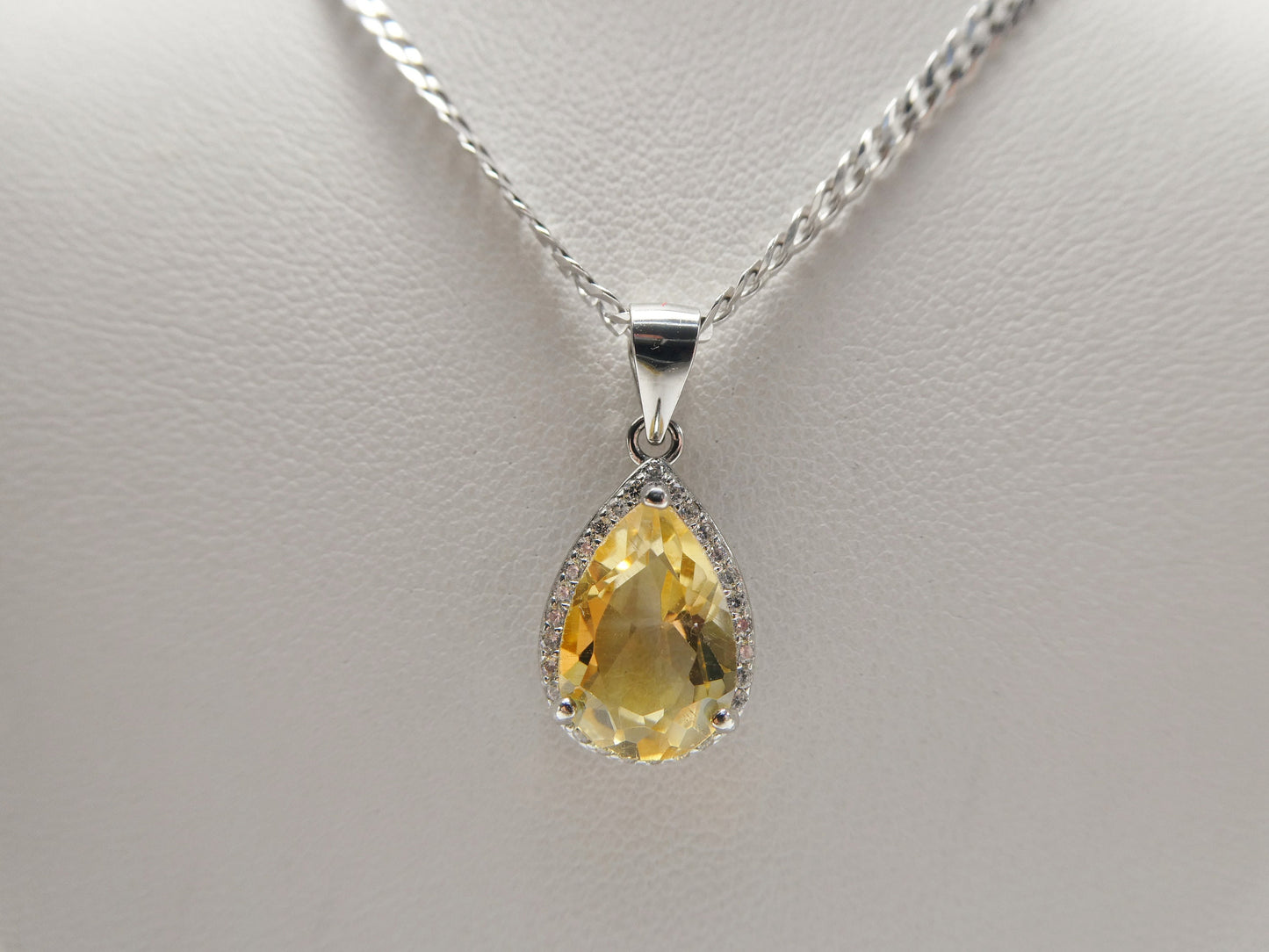 real 925 sterling silver 18 inch flat chain and genuine mystic teardrop pendent charm