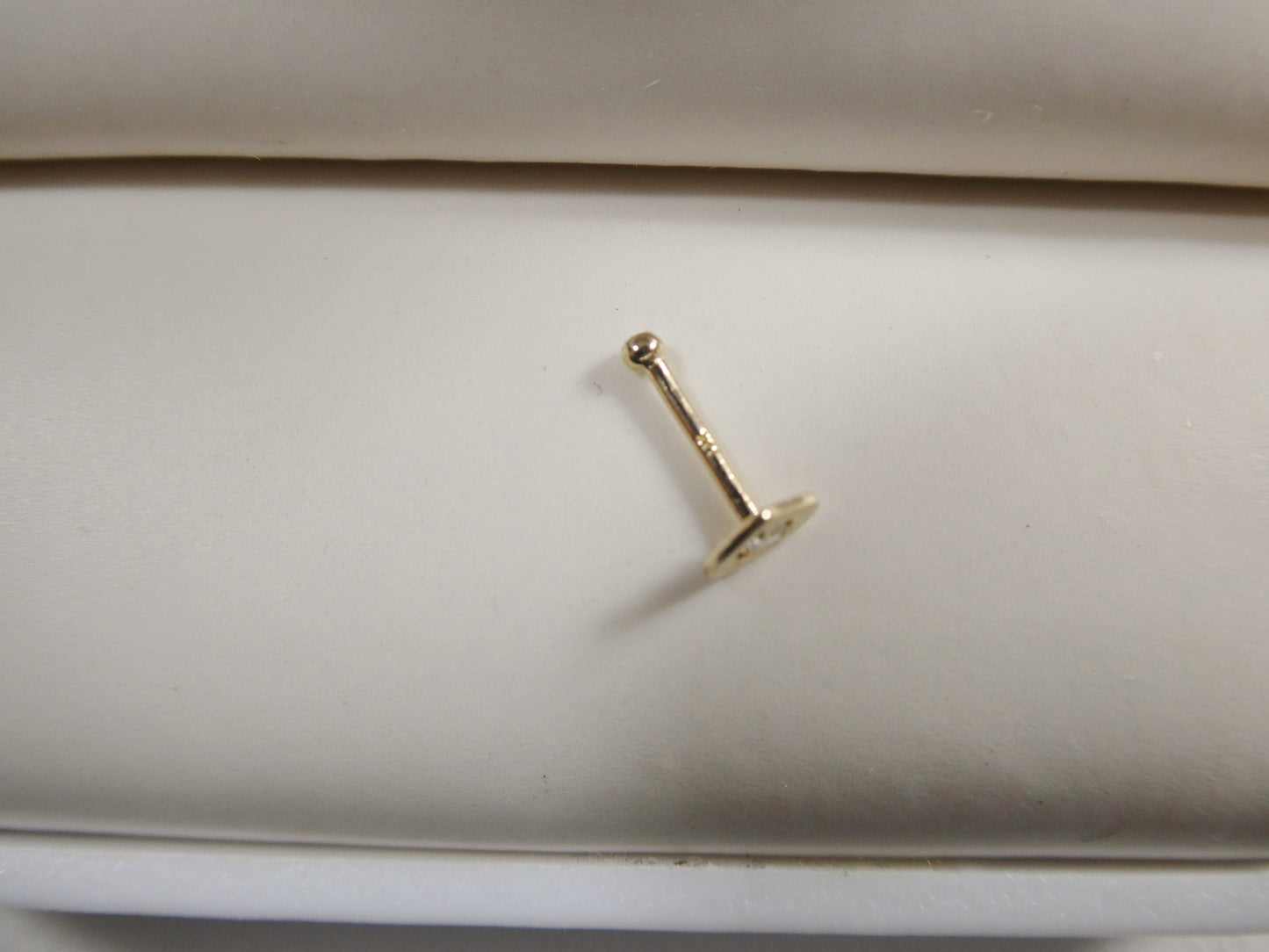14k real solid yellow gold heart nose ring