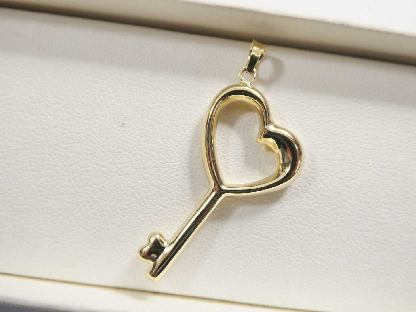real 14k solid yellow gold high polish key charm