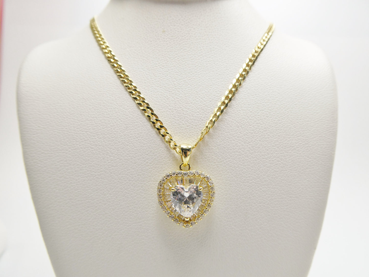 real 925 sterling silver sparking heart chain and pendent heart