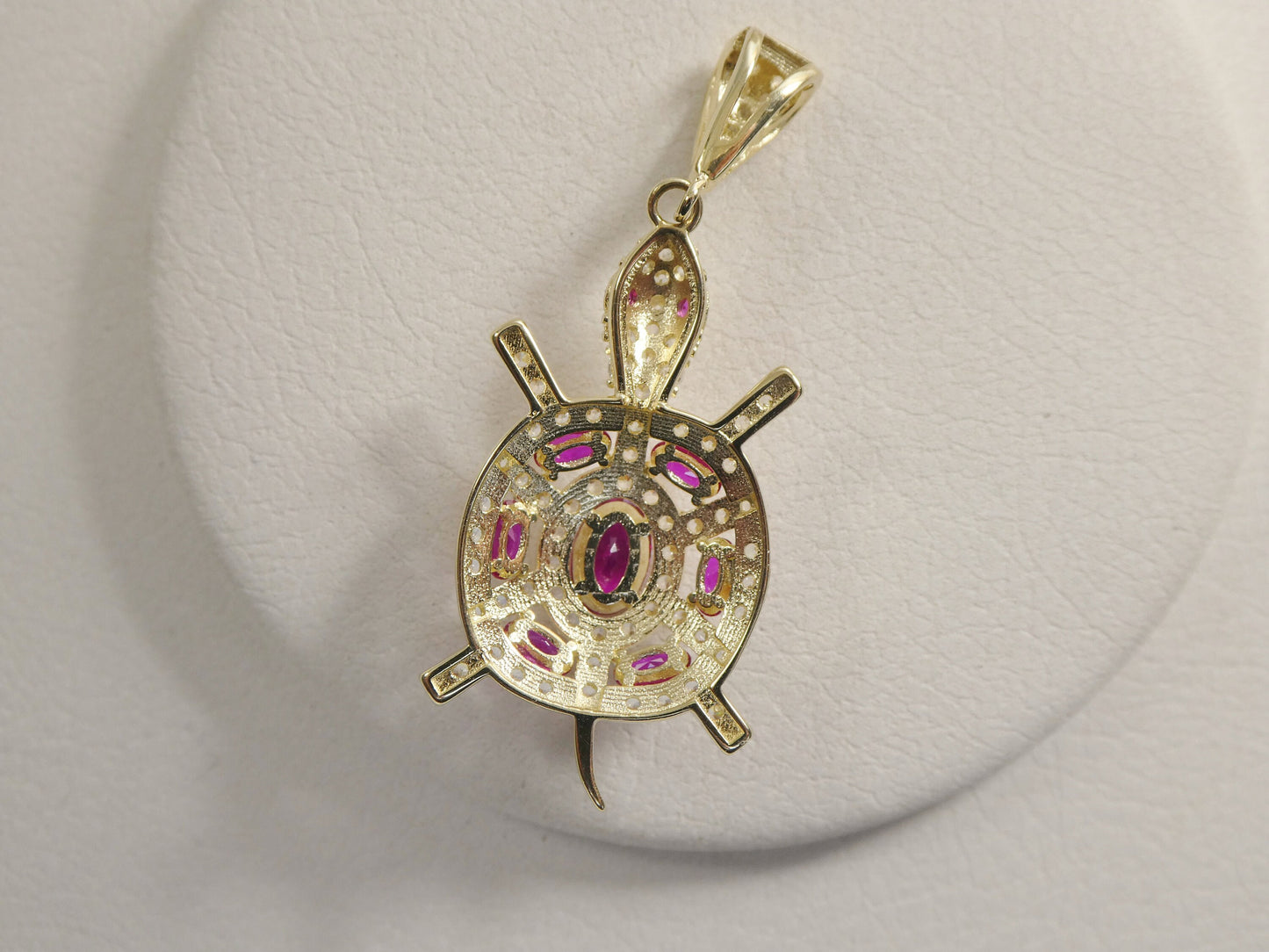 14k real solid yellow gold turtle charm pendent
